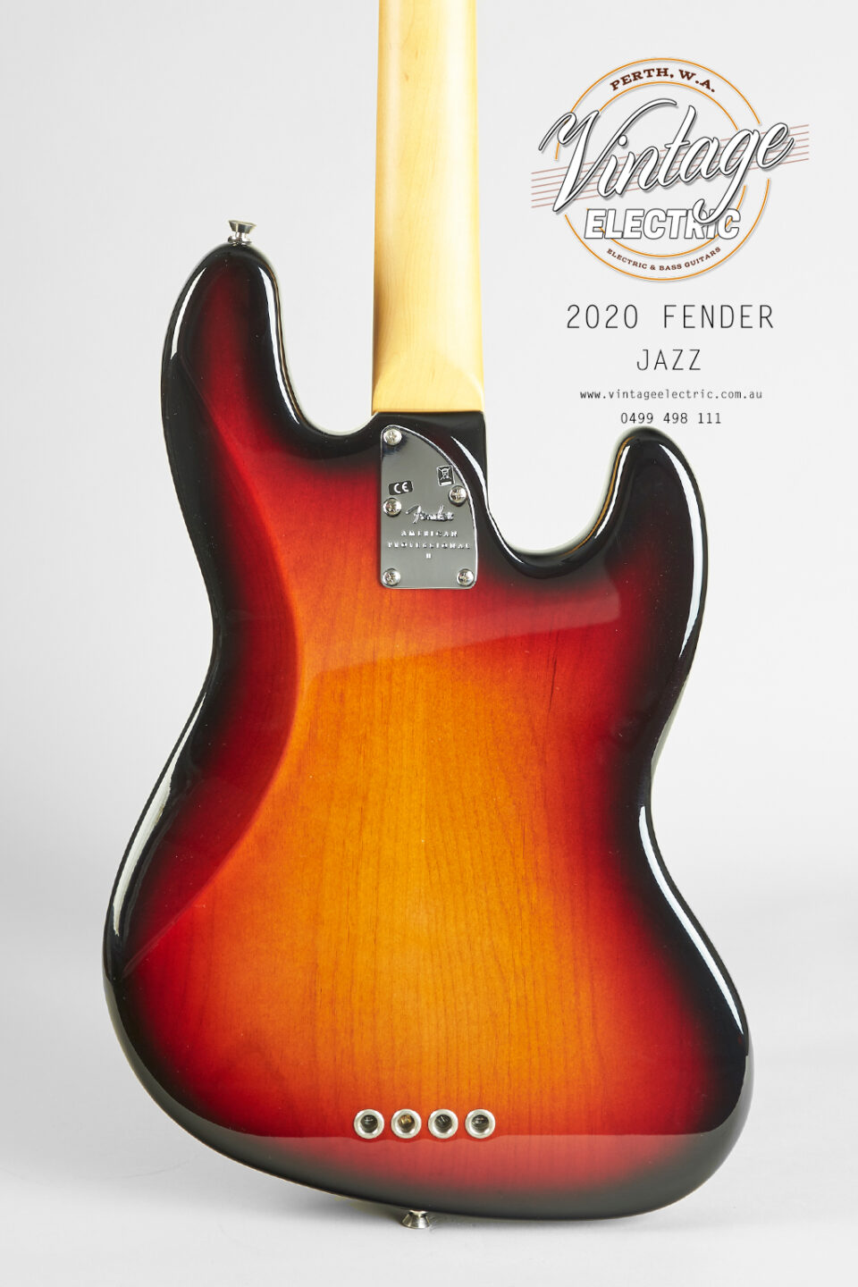 2020 Fender Jazz Back of Bass Body