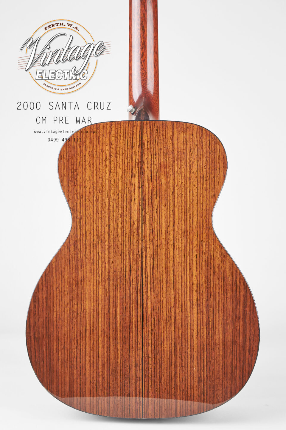 2000 Santa Cruz OM Pre War Back of Body