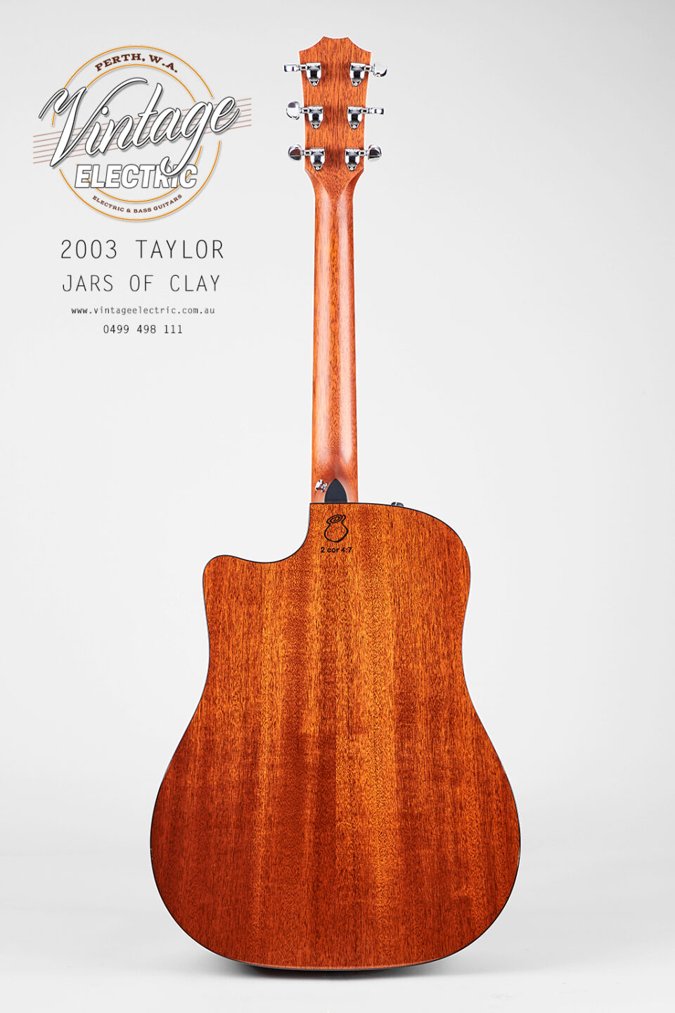 2003 Taylor Jars Of Clay Back of Guitar