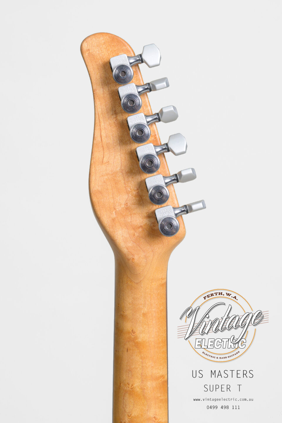 2012 US Masters Super T Back of Headstock