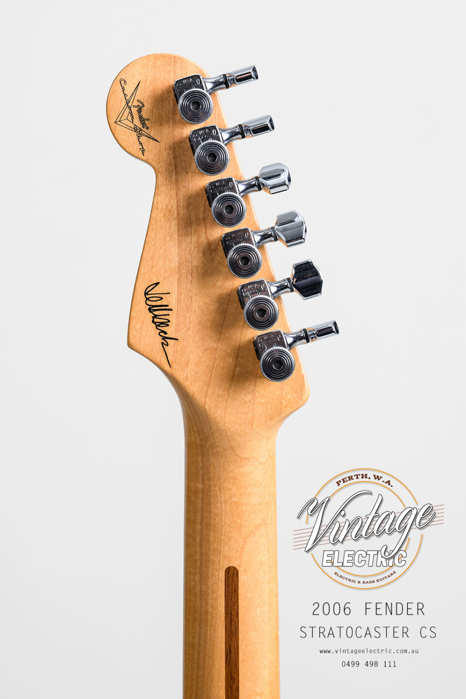 2006 Fender Stratocaster Jeff Beck Rear Headstock