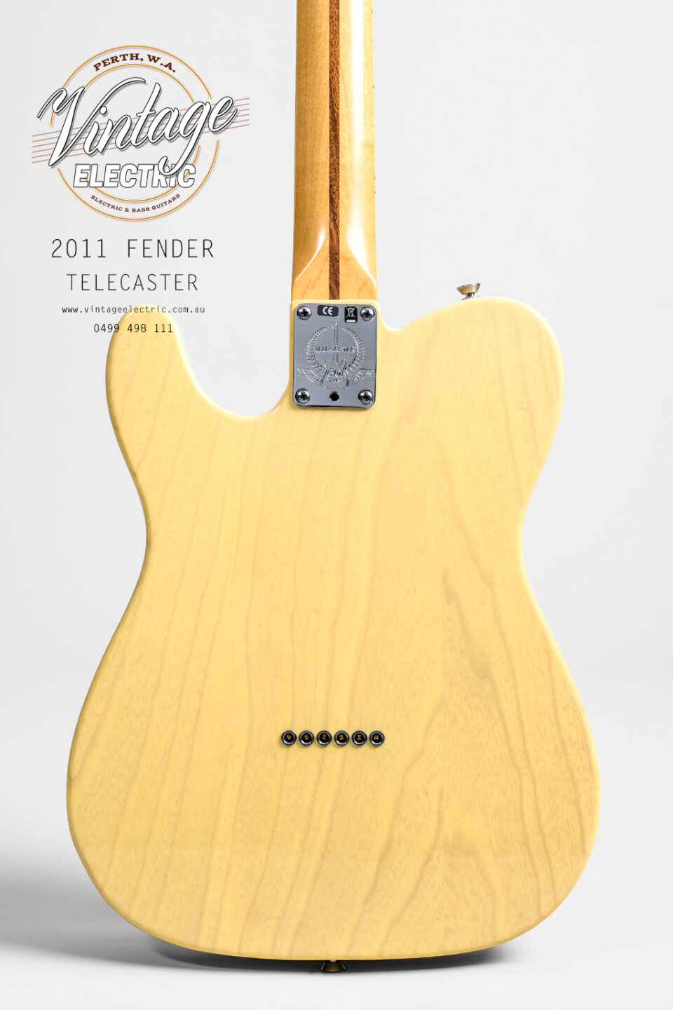 2011 60th Fender Telecaster Back of Body
