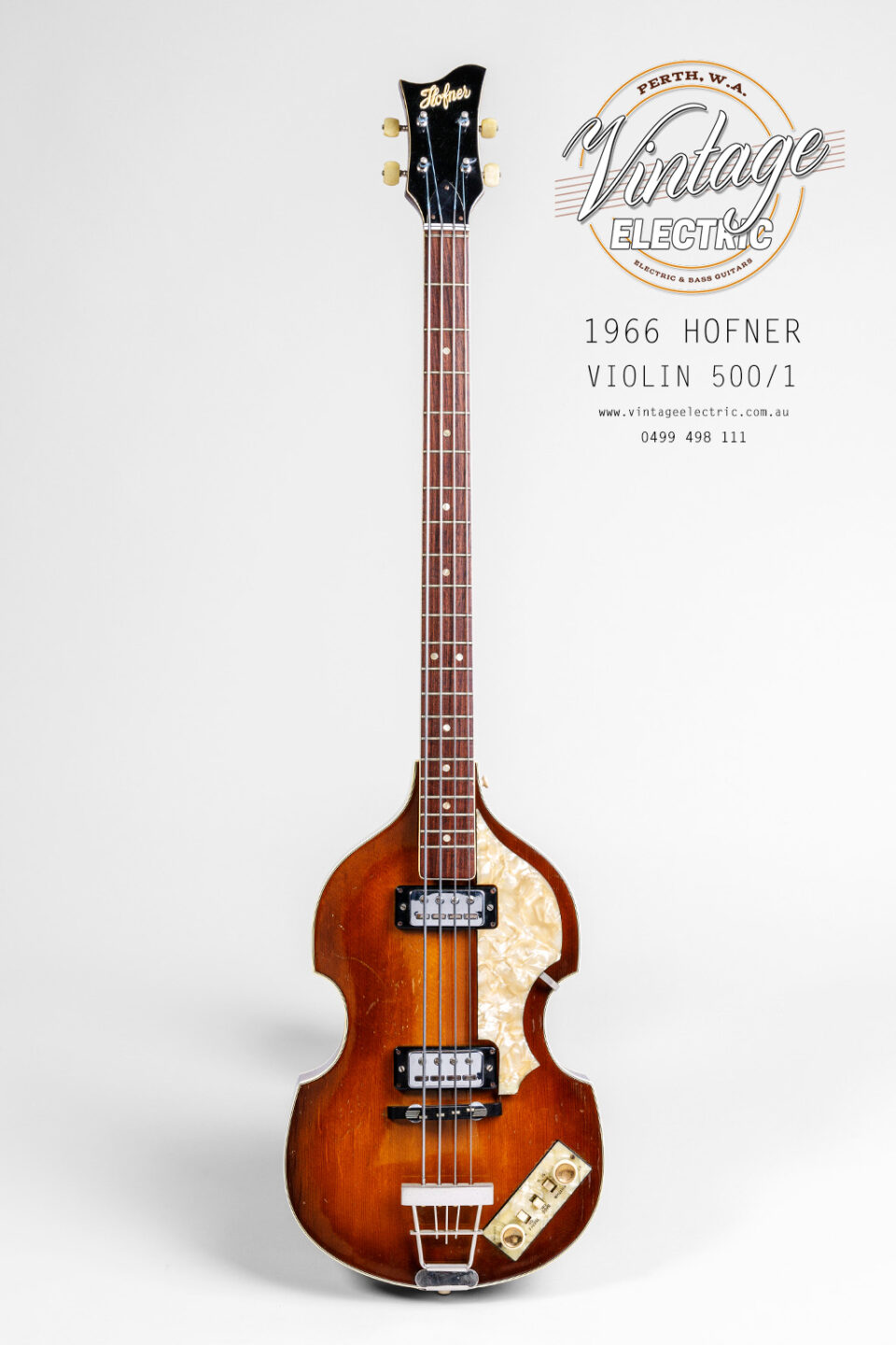 1966 Hofner Violin 500-1 Bass