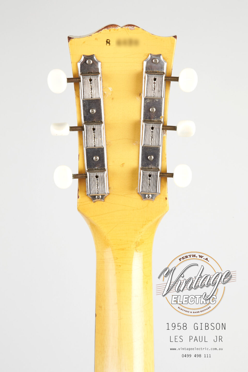 1958 Gibson Les Paul Back of Headstock