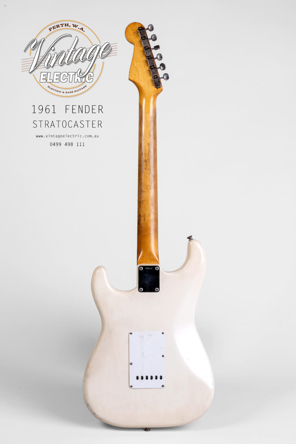 1961 Fender Stratocaster Rear of Guitar