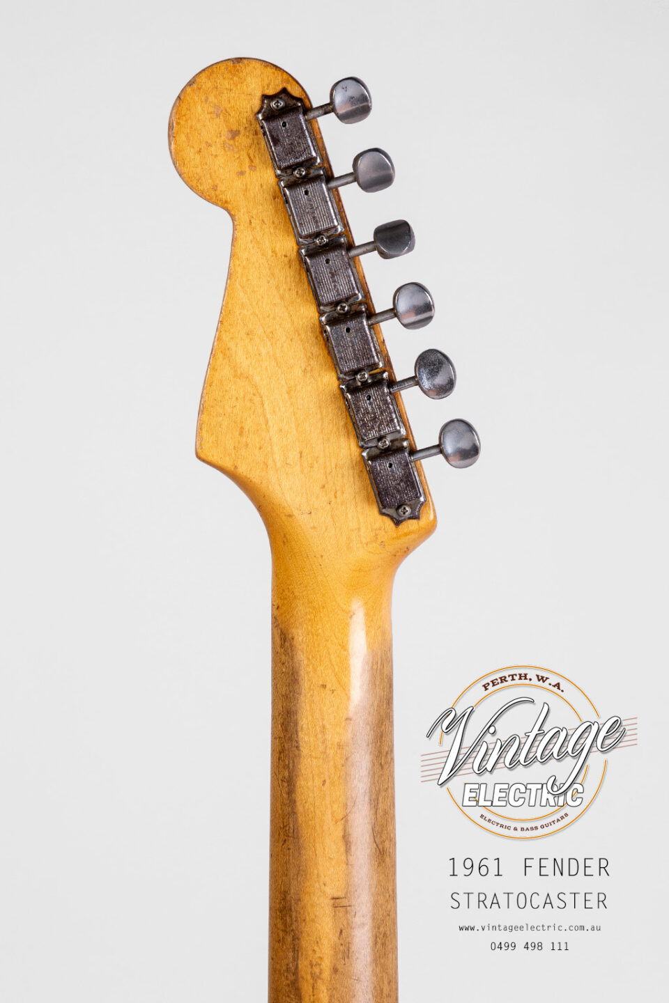 1961 Fender Stratocaster Rearof Headstock