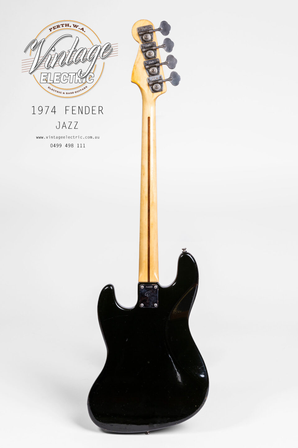 1974 Fender Jazz Back of Bass