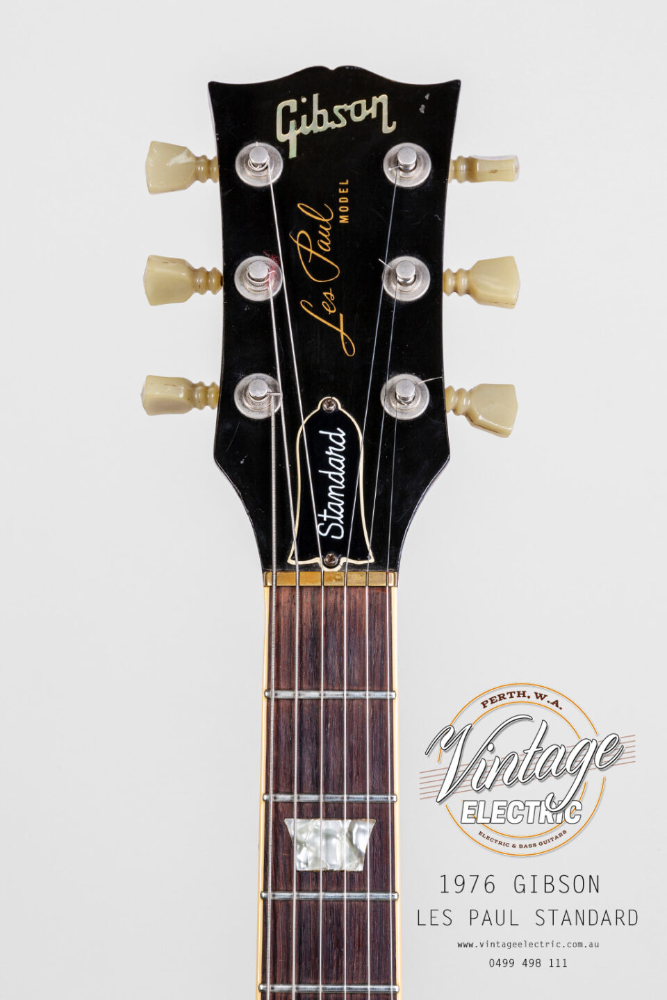 1976 Gibson Les Paul Standard Sunburst Headstock