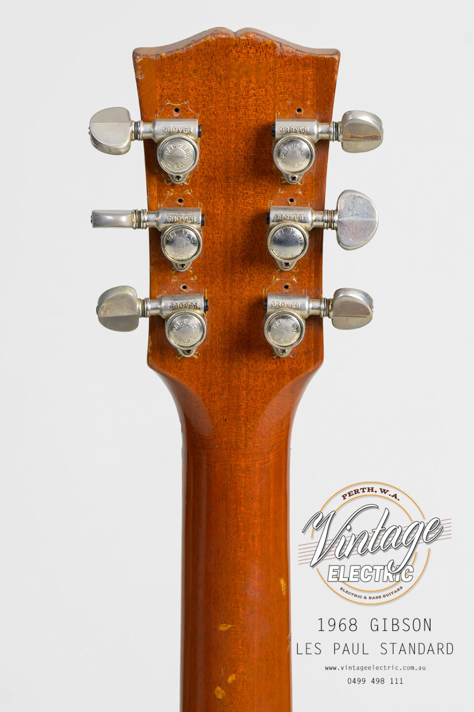 1968 Gibson Les Paul Goldtop Back of Headstock