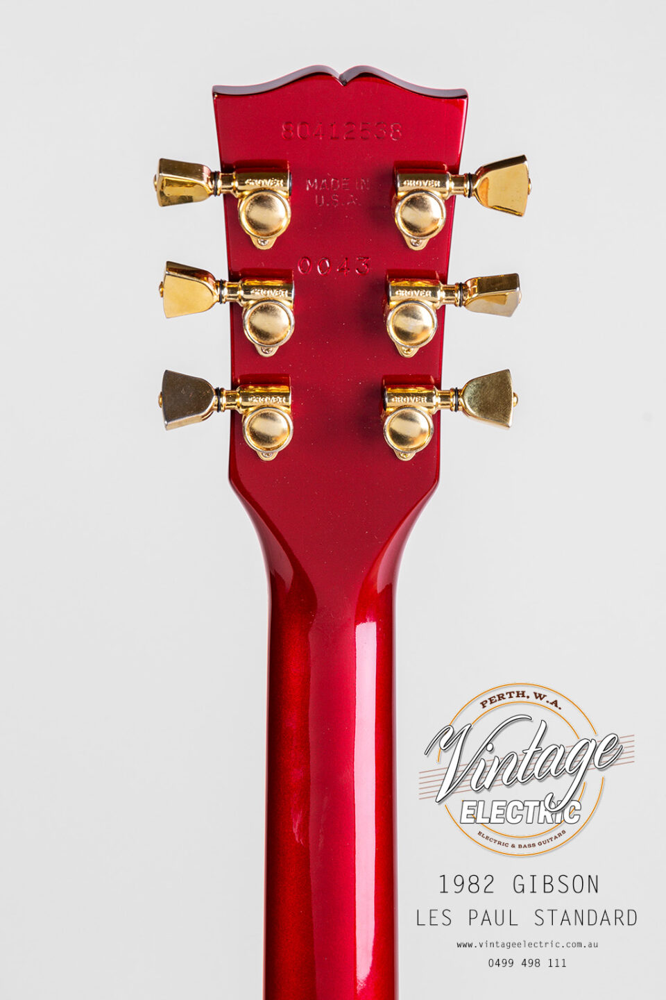 1982 Gibson Les Paul Standard Back of Headstock