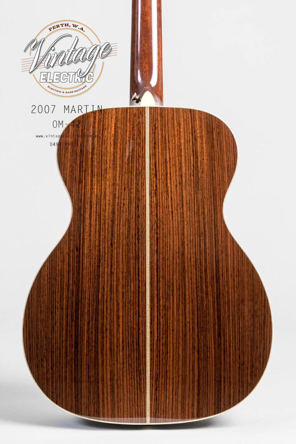 2007 Martin OM-42 Back of Body