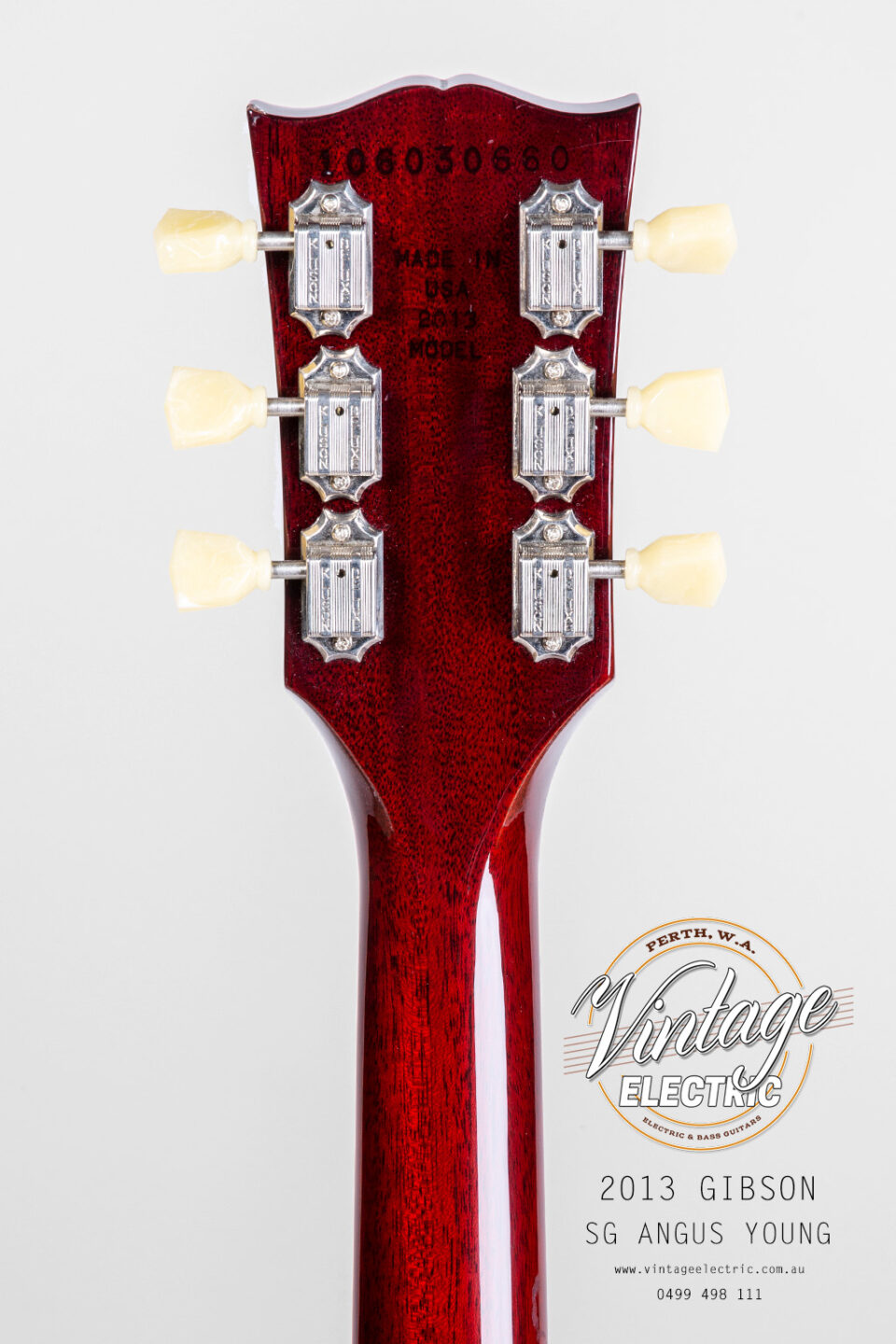 2013 Gibson SG Angus Back of Headstock 3