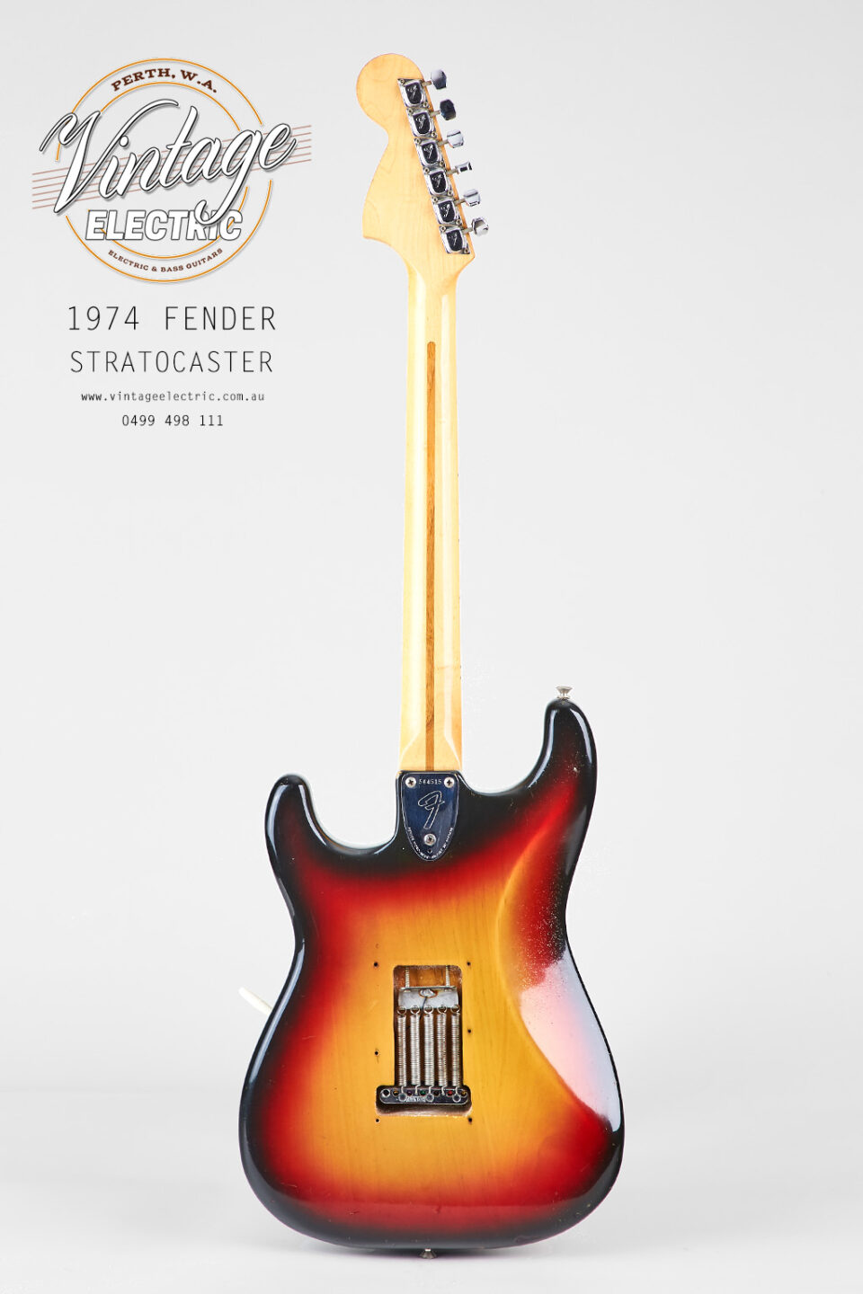 1974 Fender Stratocaster 3TS Back