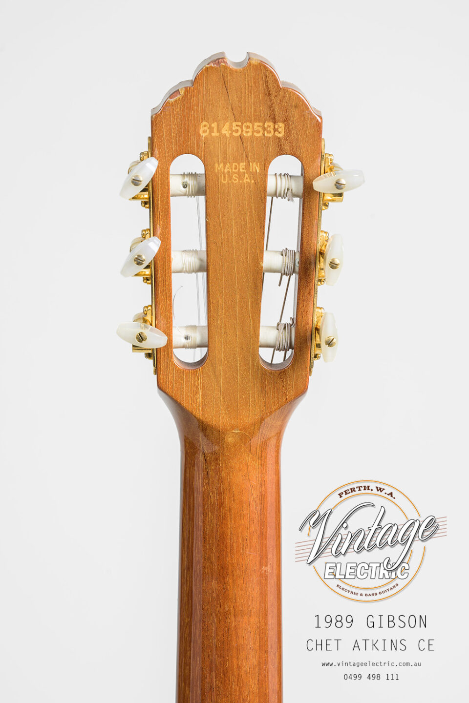 1989 Gibson Chet Atkins CE Back of Headstock