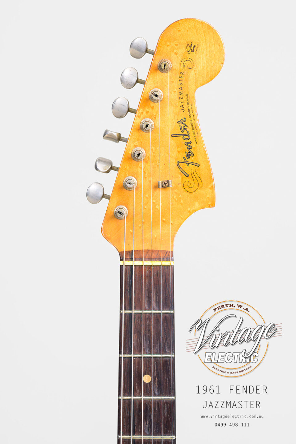 1961 Fender Jazzmaster Sunburst Headstock