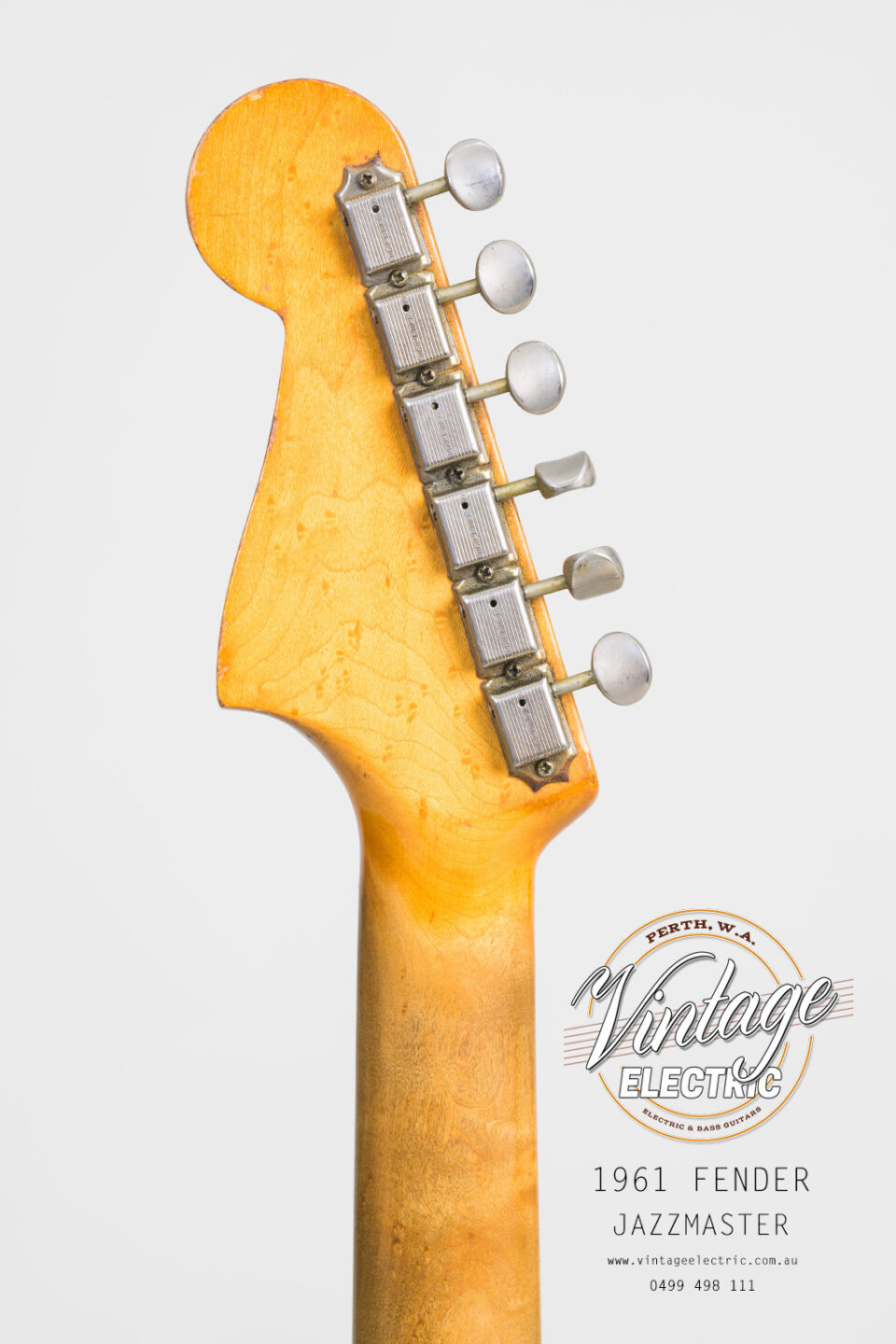 1961 Fender Jazzmaster Sunburst Rear Headstock