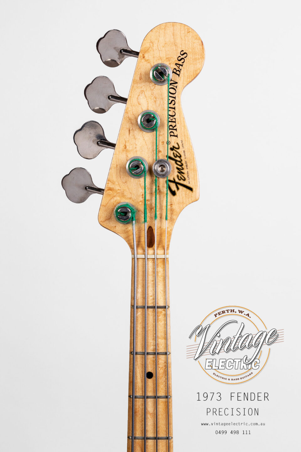1973 Fender Precision Bass Black Headstock