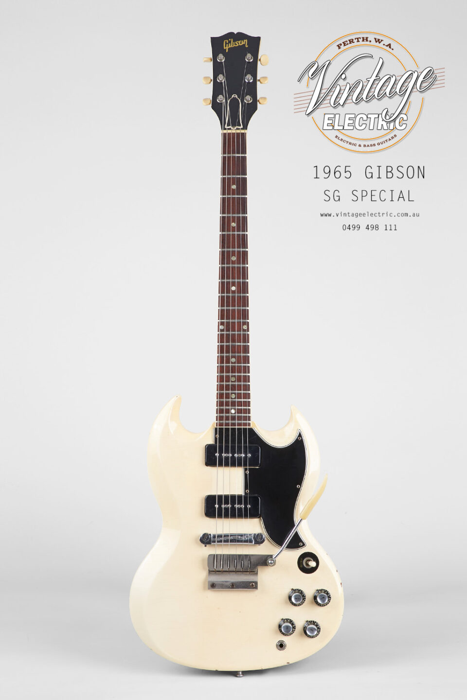 1965 Gibson SG Special P 90 Polaris White