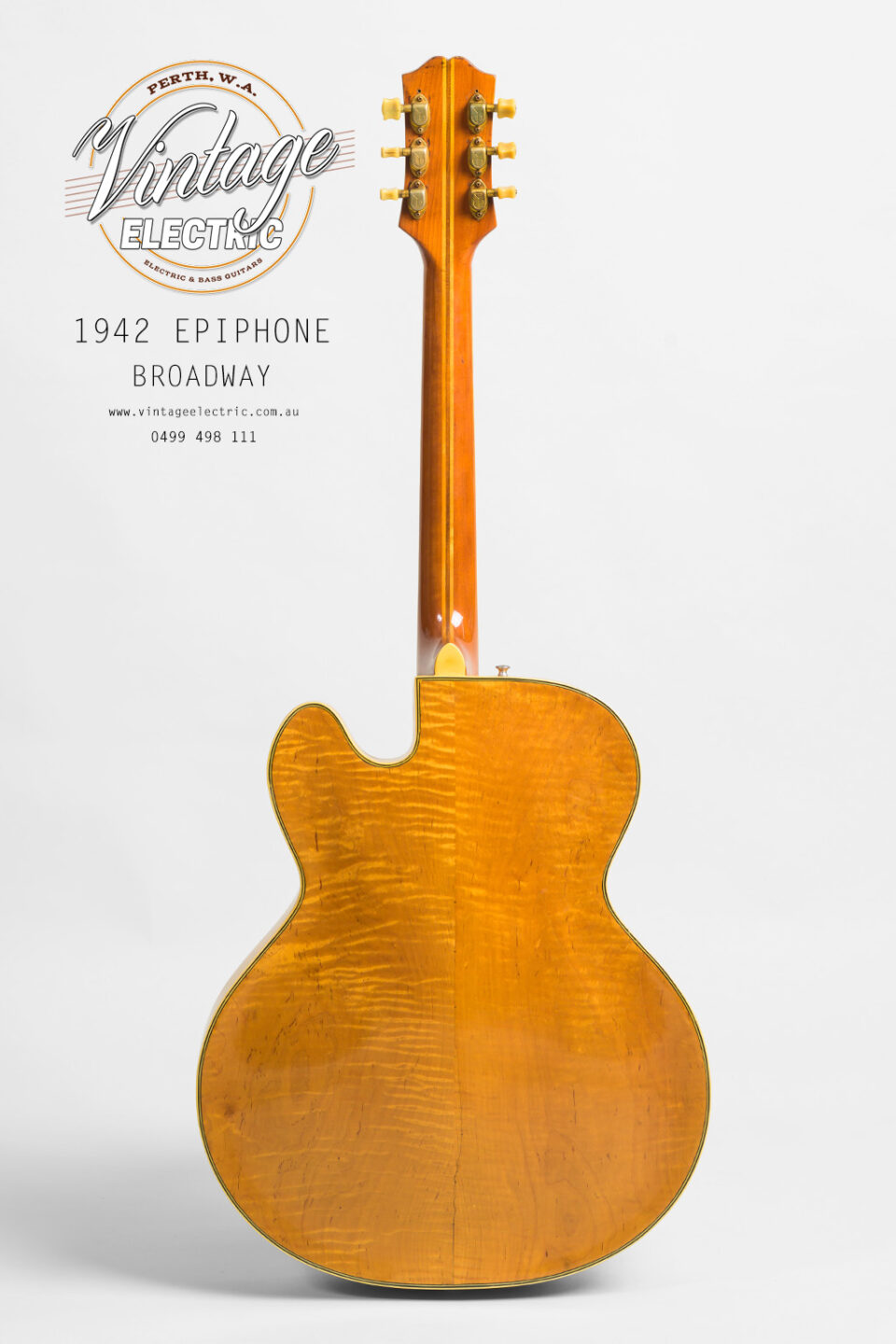 1942 Epiphone Broadway Back of Guitar