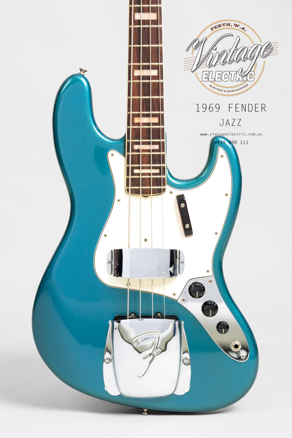 1969 Fender Jazz Bass Body Lake Placid Blue